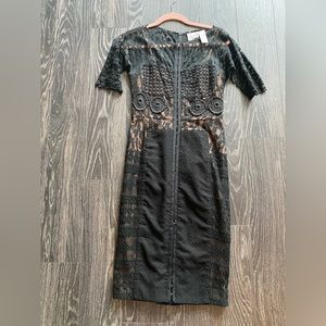Byron Lars black lace dress size 2